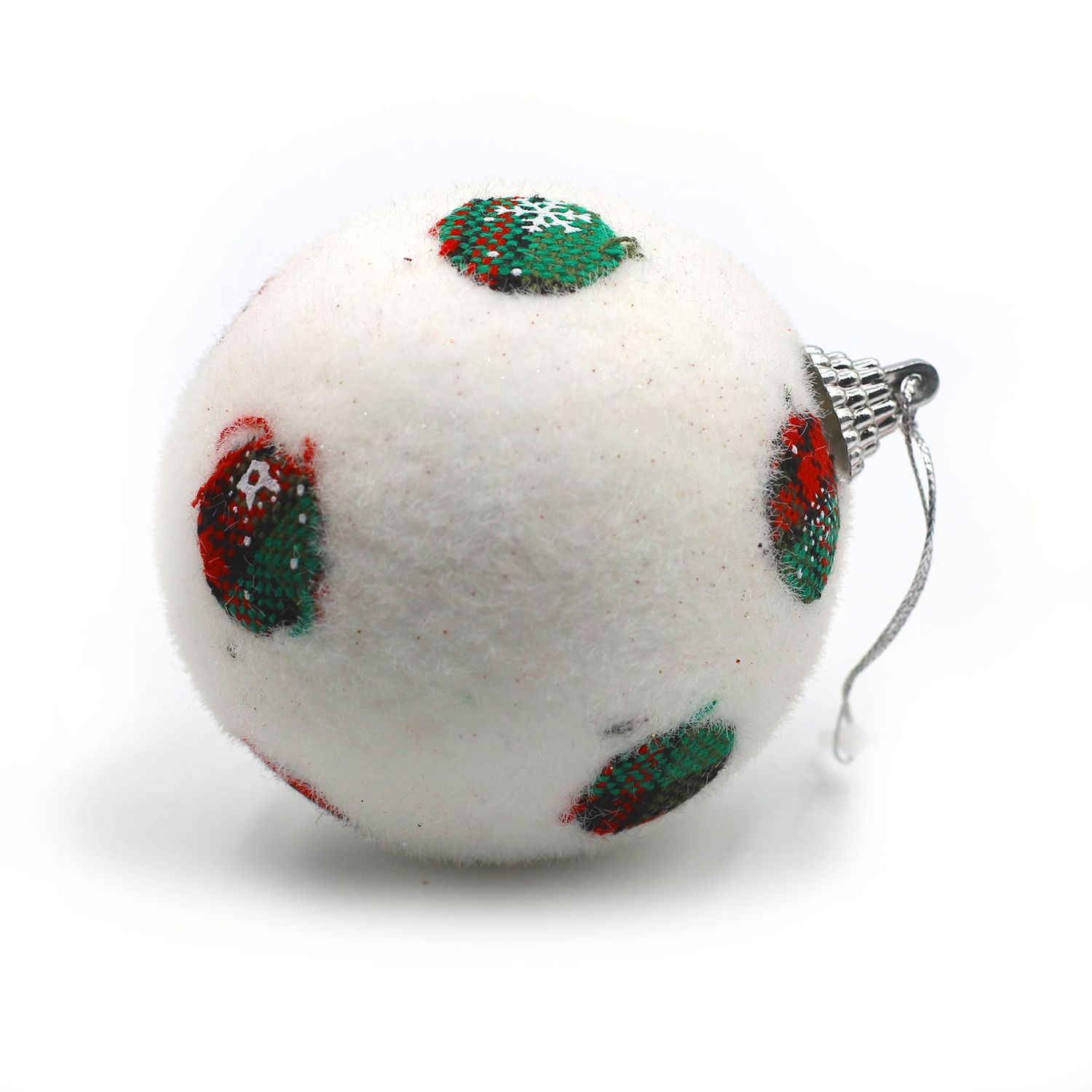 BOLA NAVIDEÑA DE ISOPOR COLGANTE 8CM