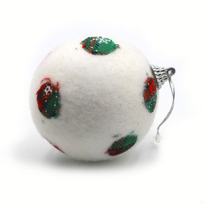 BOLA NAVIDEÑA DE ISOPOR COLGANTE 8CM