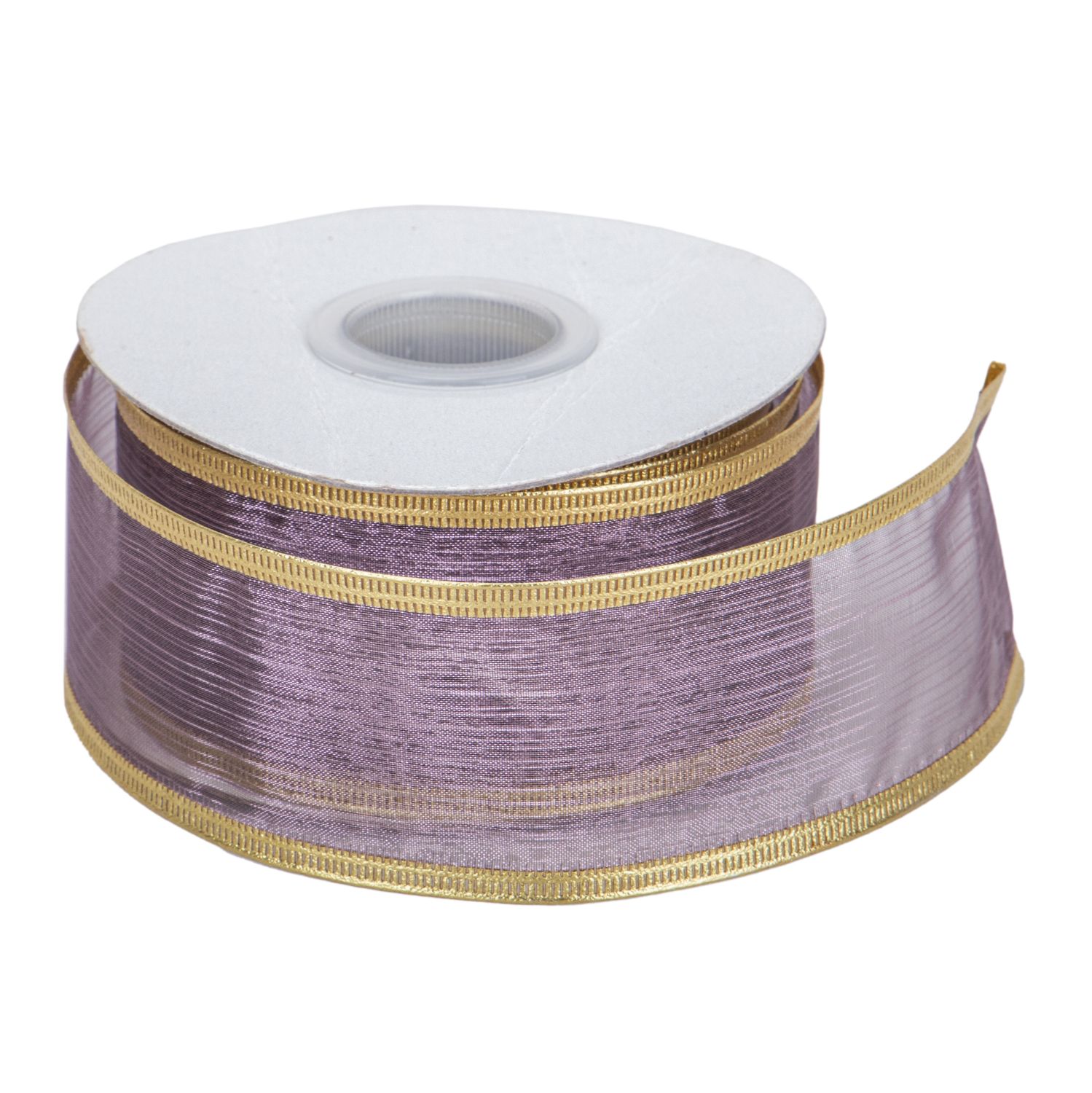 CINTA PARA ADORNO 1.5 &quot;B&quot; LILA Y DORADO
