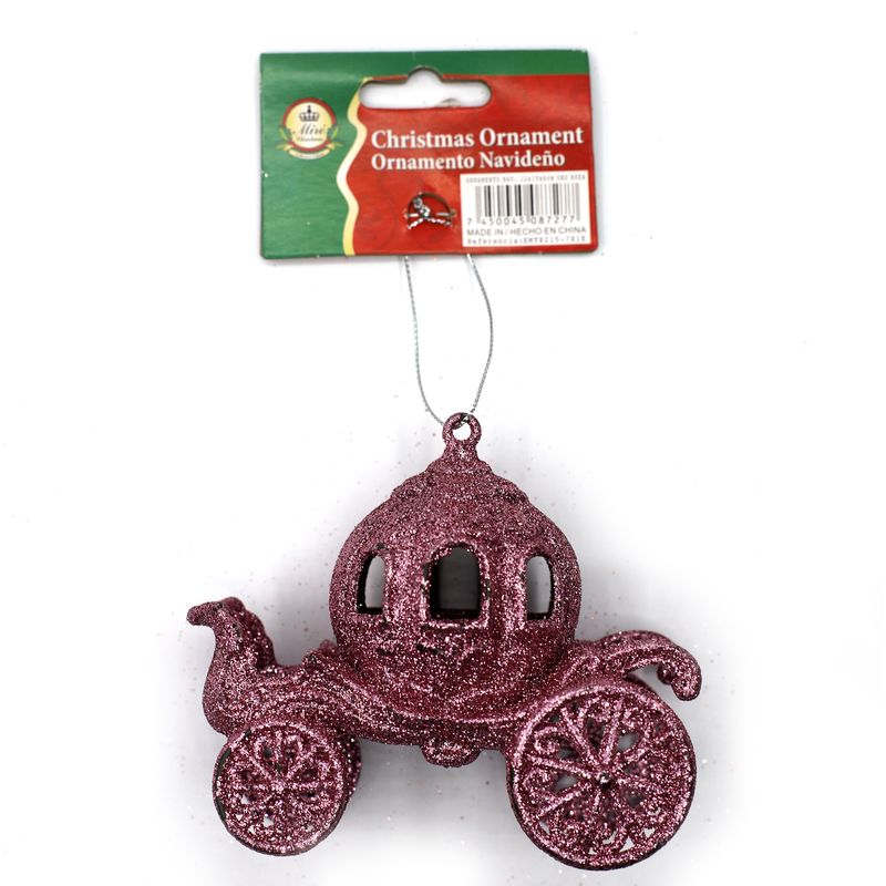 COLGANTE NAVIDEÑO CARROZA ORO ROSA CON 1 PZA XMTX215-781E