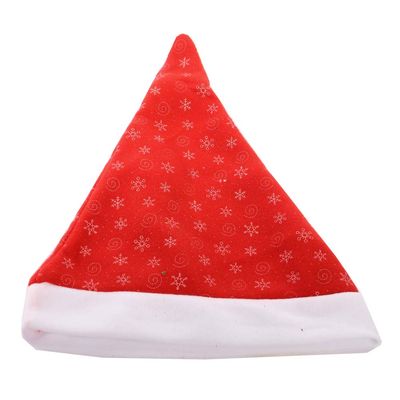 GORRO NAVIDEÑO ROJO CON COPOS DE NIEVE 