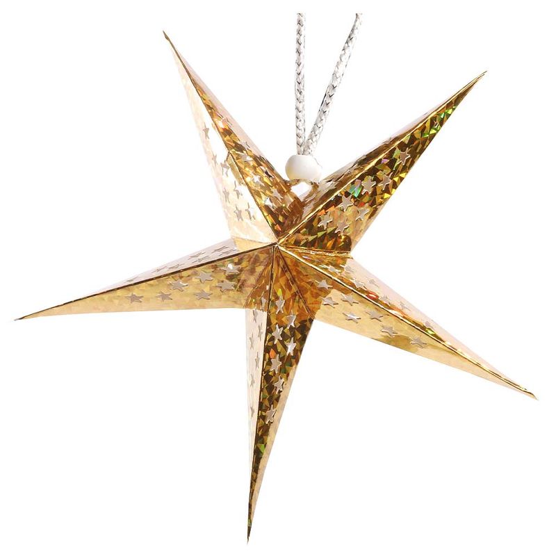 ESTRELLA NAVIDEÑA COLGANTE DE 5 PUNTAS 15 CM