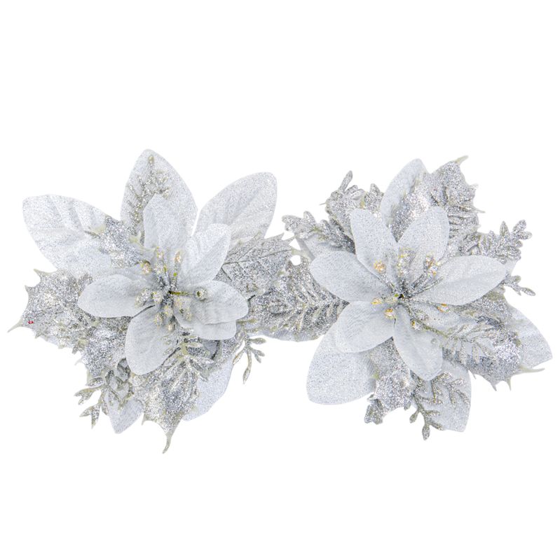 FLOR NAVIDEÑA BLANCA 2PZS