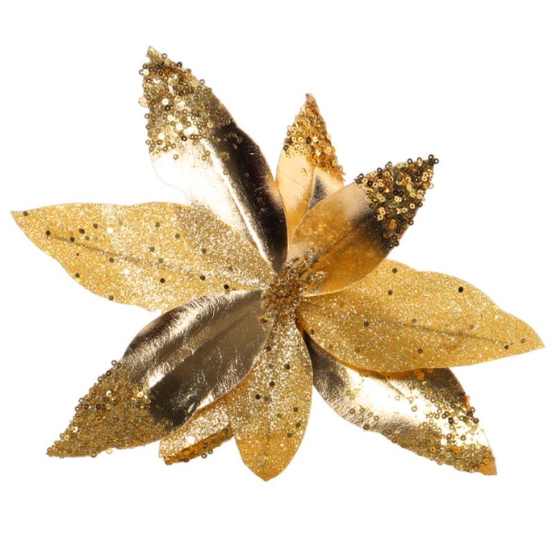 FLOR NAVIDEÑA DORADA
