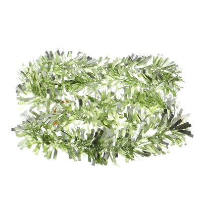 FESTÓN NAVIDEÑO DE PLÁSTICO VERDE LIMÓN 2 M X 9 CM