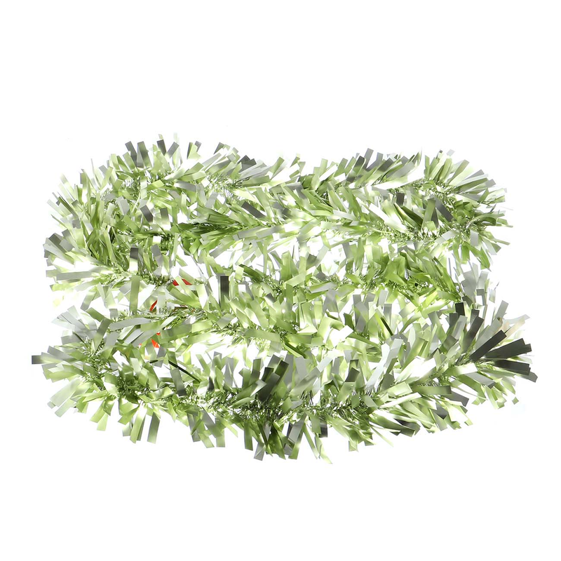 FESTÓN NAVIDEÑO DE PLÁSTICO VERDE LIMÓN 2 M X 9 CM