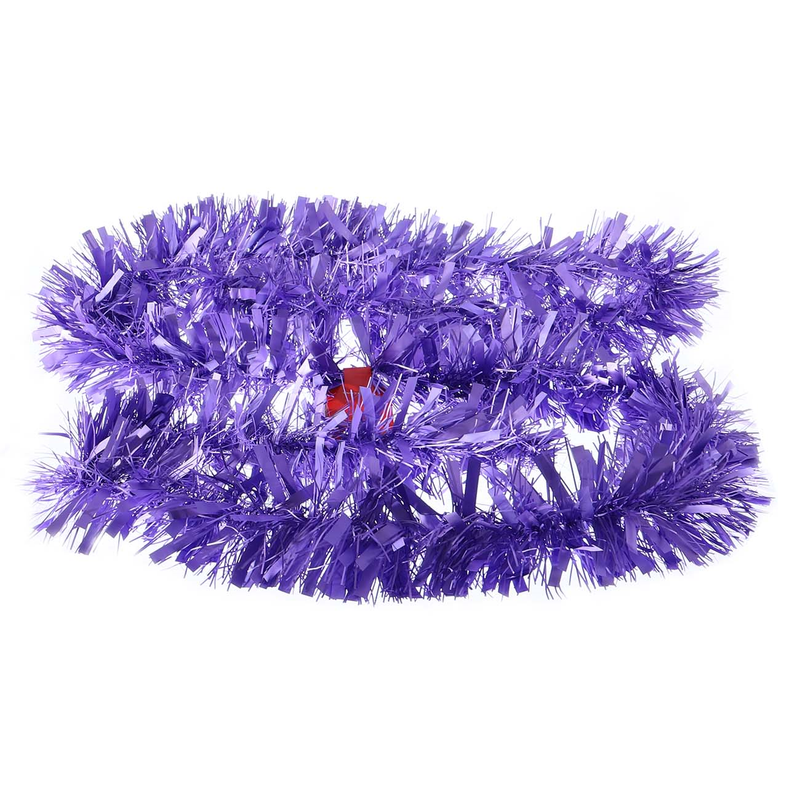 FESTÓN NAVIDEÑO DE PLÁSTICO LILA 2 M X 9 CM