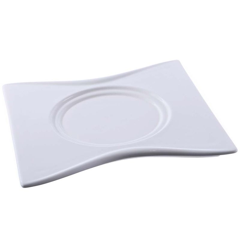 BANDEJA CERAMICA BLANCO 25X20CM