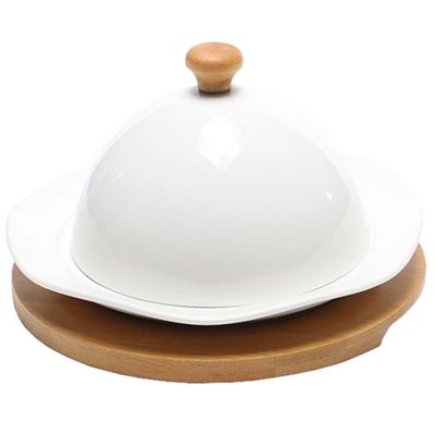 BANDEJA C/ TAPA CERAMICA REDONDA