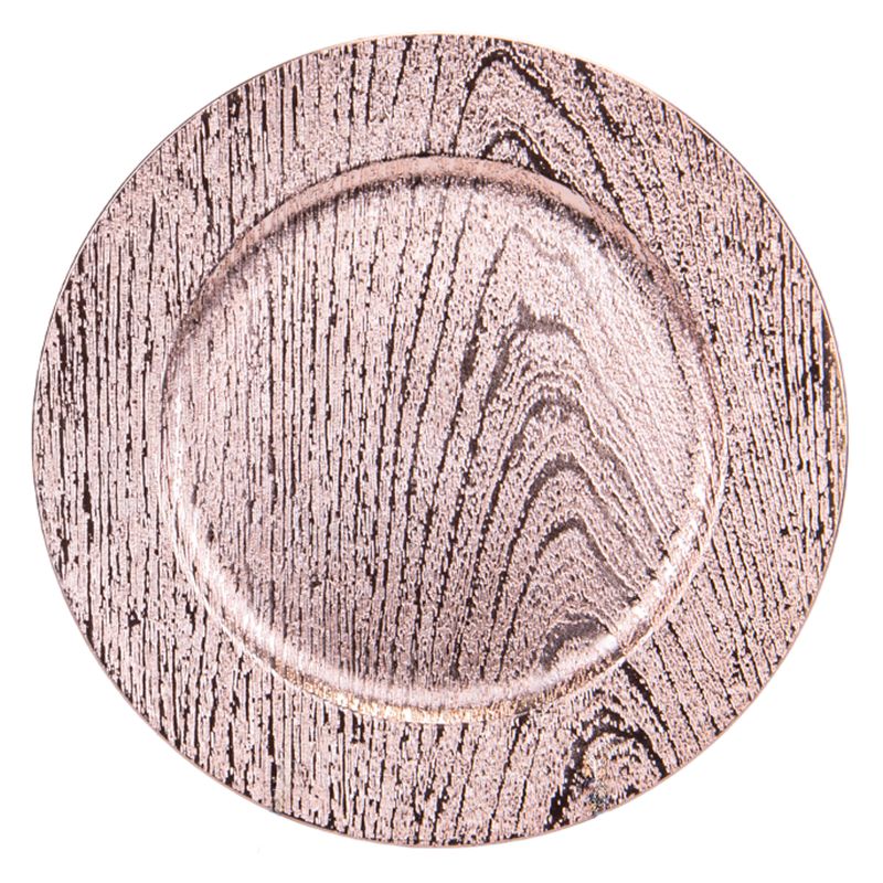 SOUSPLAT REDONDO DE LUJO 33CM TRABAJADO EN ALTO RELIEVE GOLDEN ROSE