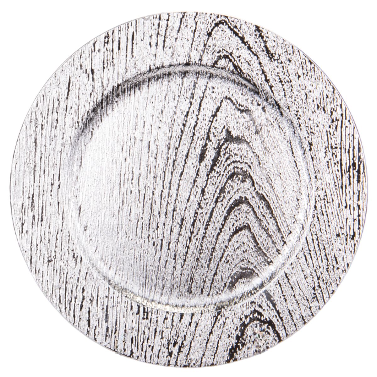 SOUSPLAT REDONDO DE LUJO 33CM TRABAJADO EN ALTO RELIEVE PLATA