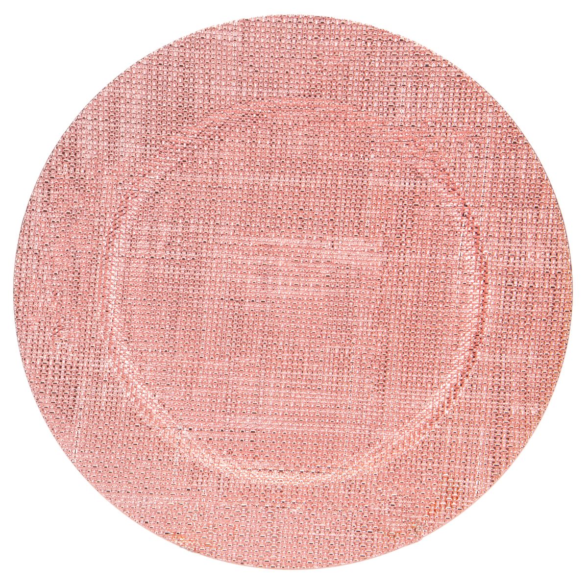 SOUSPLAT REDONDO DE LUJO 33CM TRABAJADO EN ALTO RELIEVE GOLDEN ROSE