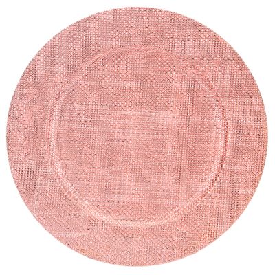 SOUSPLAT REDONDO DE LUJO 33CM TRABAJADO EN ALTO RELIEVE GOLDEN ROSE