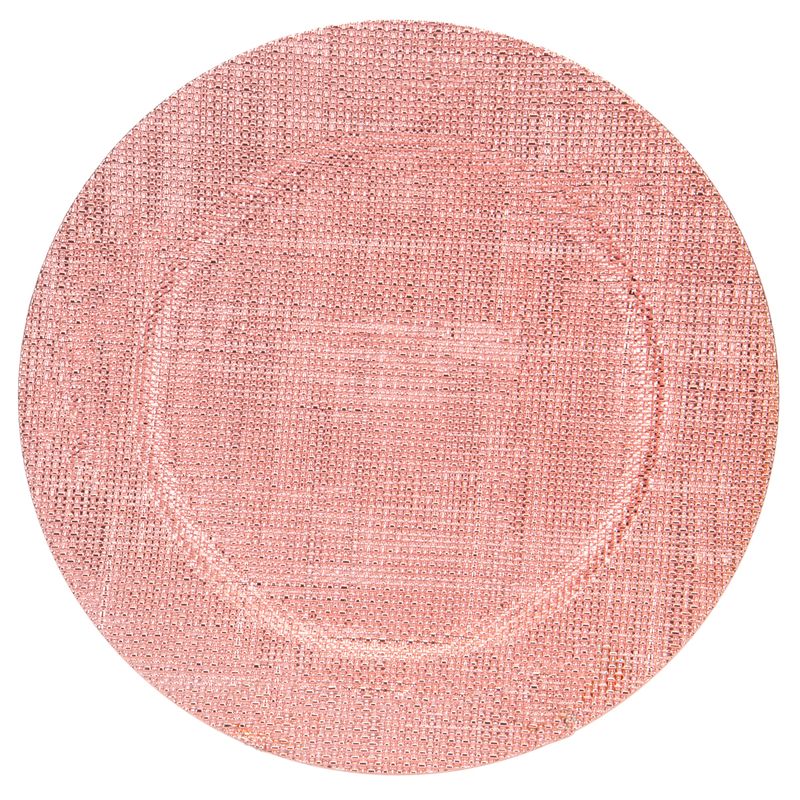 SOUSPLAT REDONDO DE LUJO 33CM TRABAJADO EN ALTO RELIEVE GOLDEN ROSE
