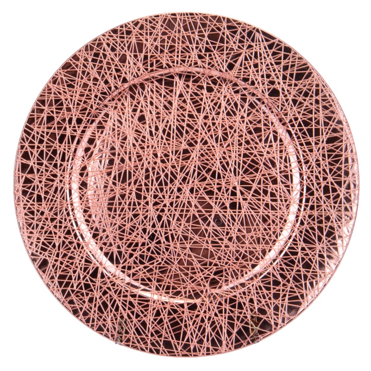 SOUSPLAT REDONDO DE LUJO 33CM TRABAJADO EN ALTO RELIEVE GOLDEN ROSE