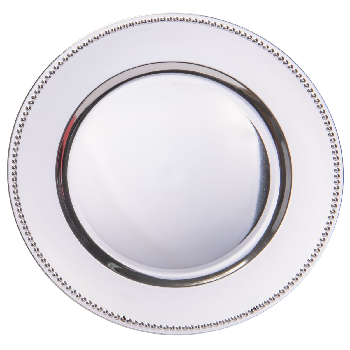 SOUSPLAT REDONDO DE LUJO 33CM TRABAJADO EN ALTO RELIEVE PLATA