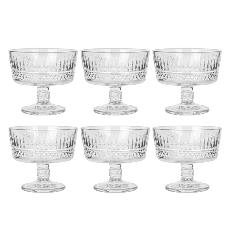 JUEGO COPA PARA POSTRE DE VIDRIO 6PCS 250ML 10,5X10CM
