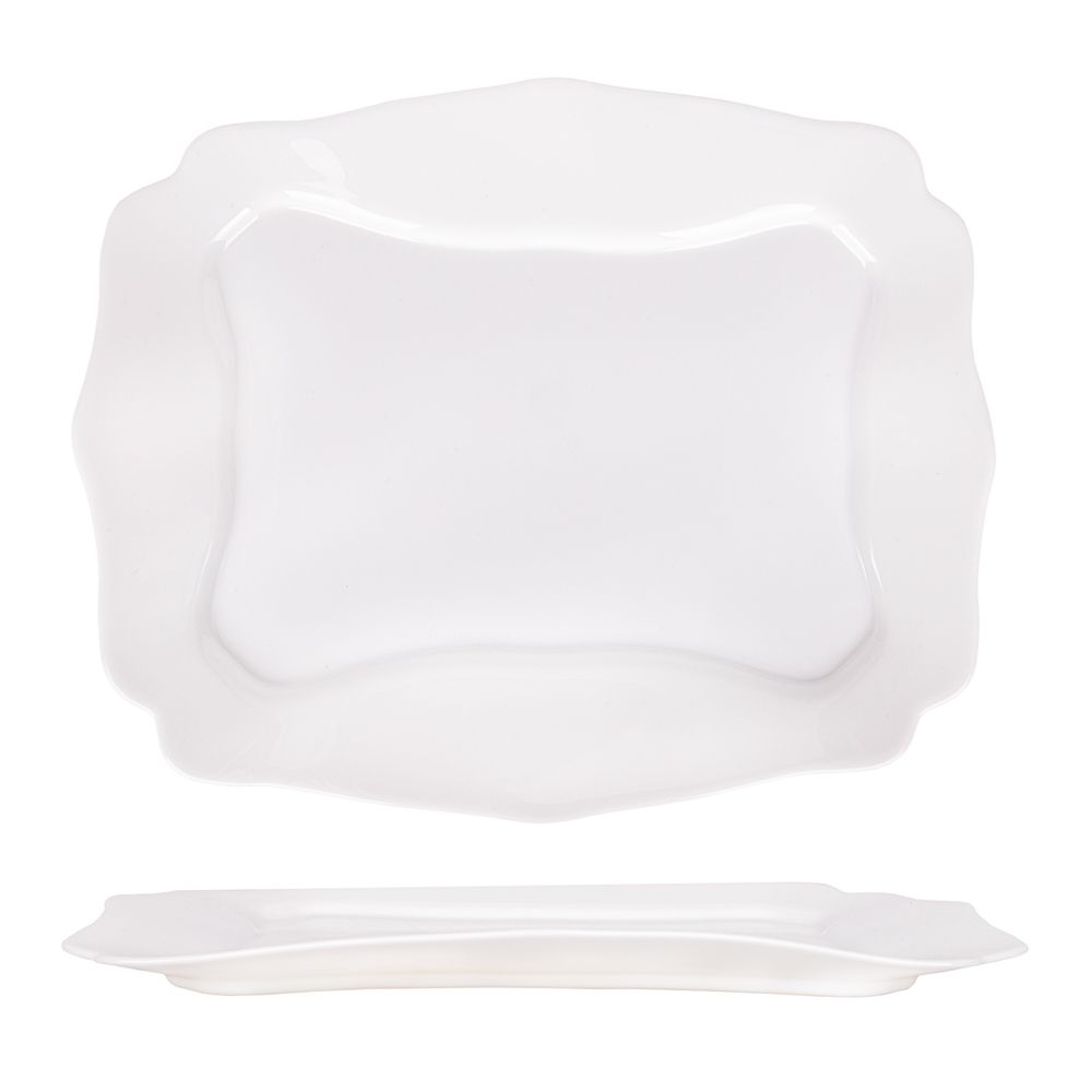 BANDEJA DE VIDRO BLANCO 32X36 CM