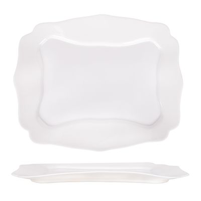 BANDEJA DE VIDRO BLANCO 32X36 CM