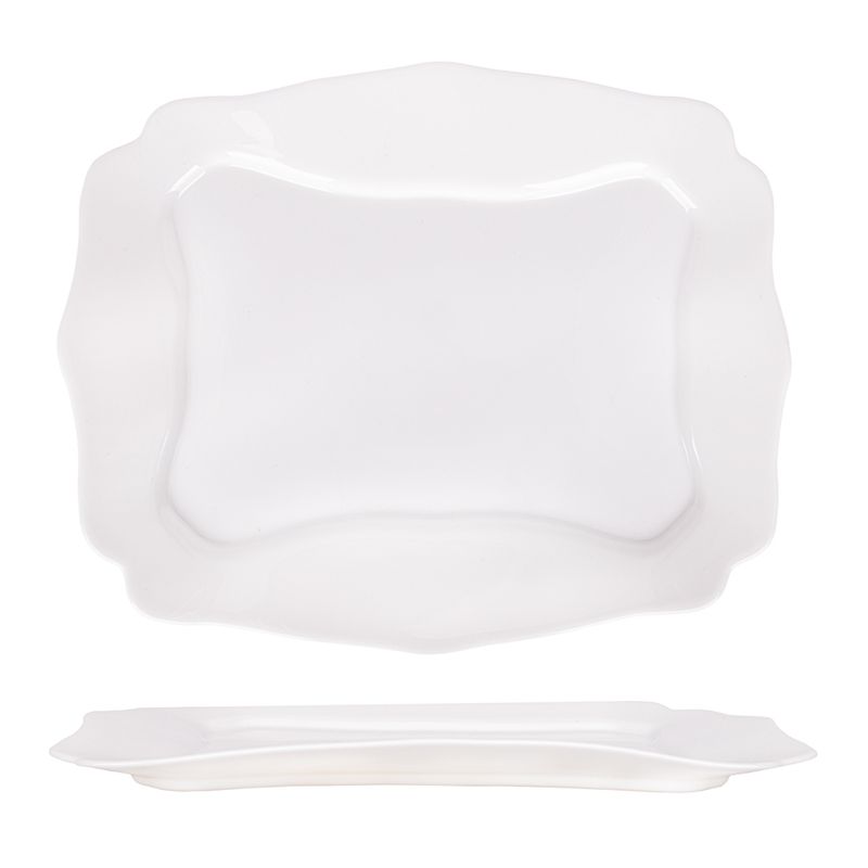 BANDEJA DE VIDRO BLANCO 32X36 CM