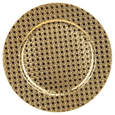 SOUSPLAT REDONDO DE LUJO TRABAJADO EN ALTO RELIEVE 33CM