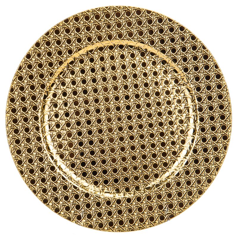 SOUSPLAT REDONDO DE LUJO TRABAJADO EN ALTO RELIEVE 33CM