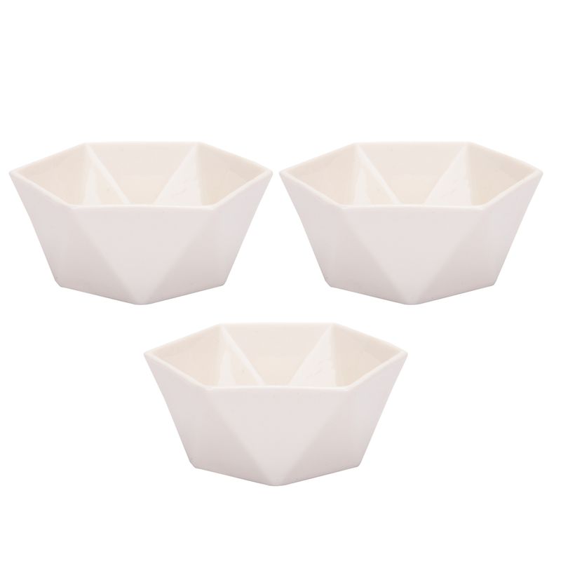 BOWL DE PORCELANA BLANCO 3PCS 10CM
