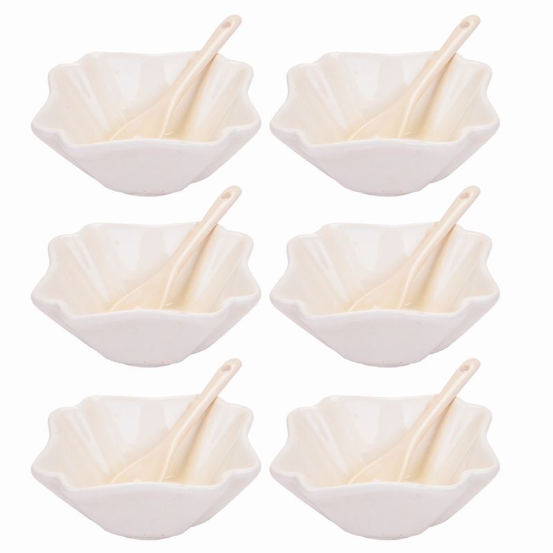 SALSERAS DE PORCELANA BLANCO 6PCS 9CM