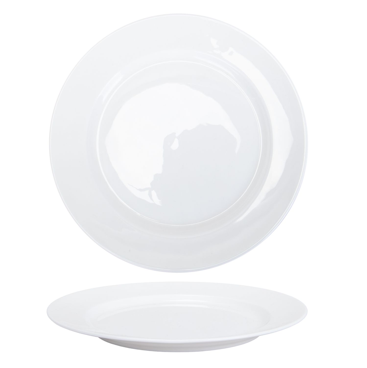 PLATO HONDO DE CERAMICA BLANCO 23CM 