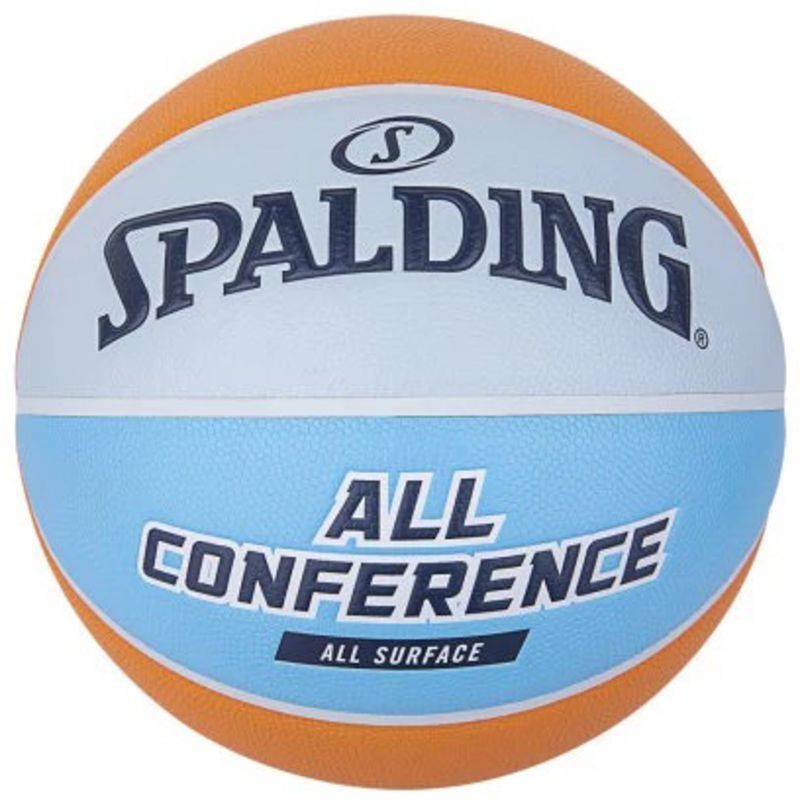 PELOTA DE BASQUET SPALDING ALL CONFERENCE ORANGE BLUE SZ7