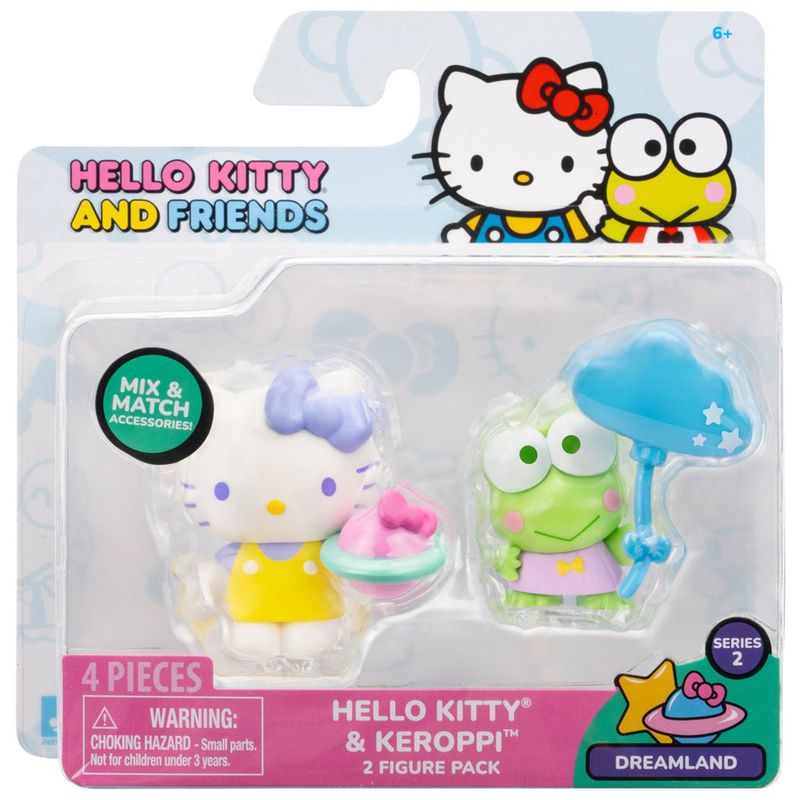 JAZWARES HELLO KITTY PACK 2&quot; FIG. HELLO KITTY Y KEROPPI