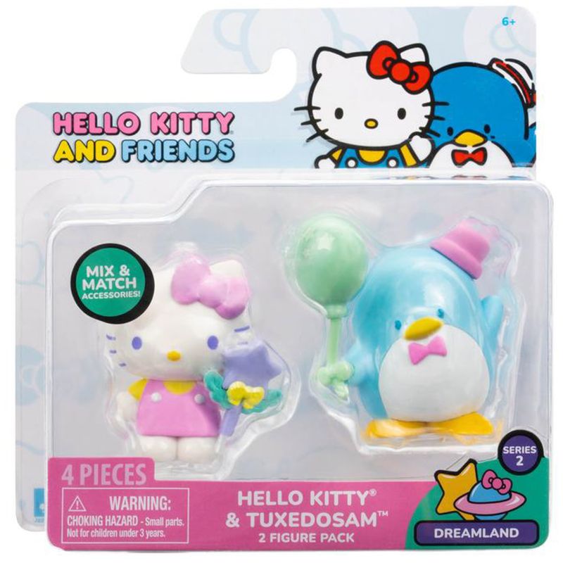 JAZWARES HELLO KITTY PACK 2&quot; FIG. HELLO KITTY Y TUXEDOSAM