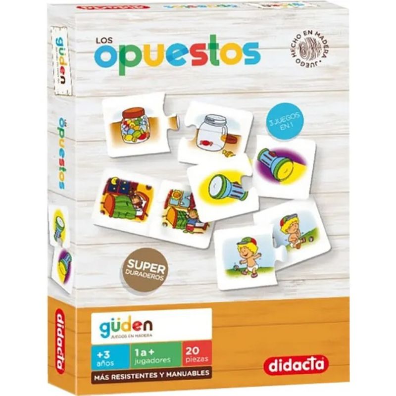 JUEGO DE LOS OPUESTOS GUDEN DIDACTA 3 EN 1 - 193/32 (20 PCS)