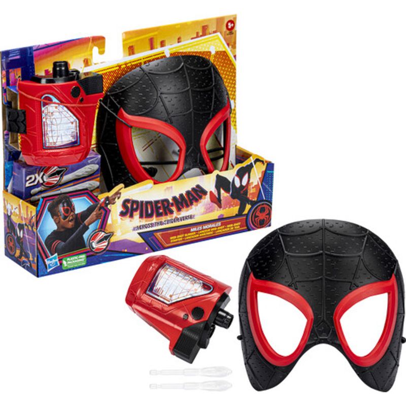 MÁSCARA Y MINI LANZADOR SPIDER-MAN MILES SWIFT WEB SHOT