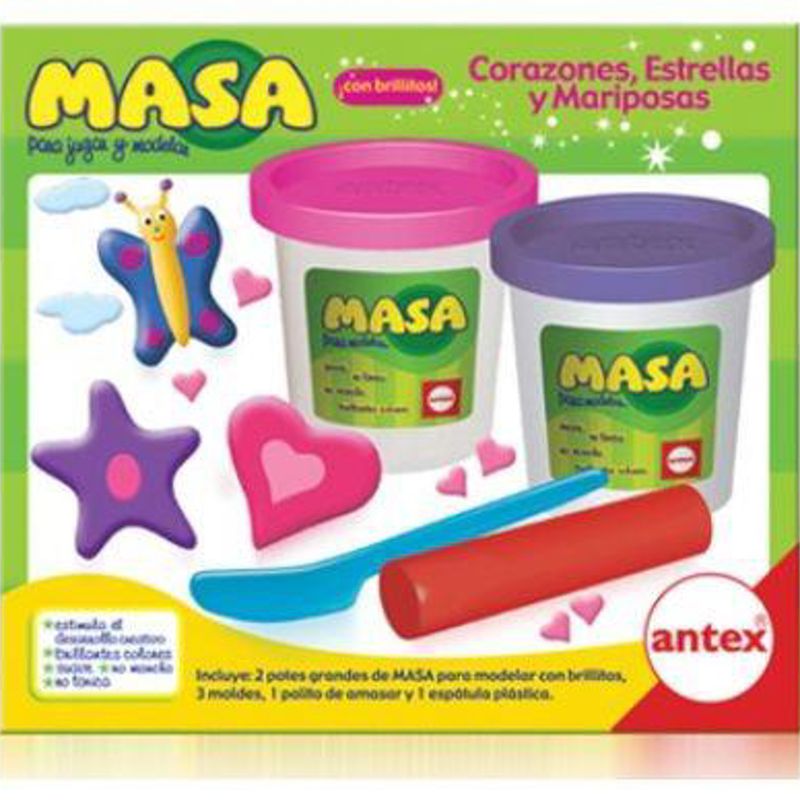 MASA CORAZONES ESTRELLA Y MARIPOSAS
