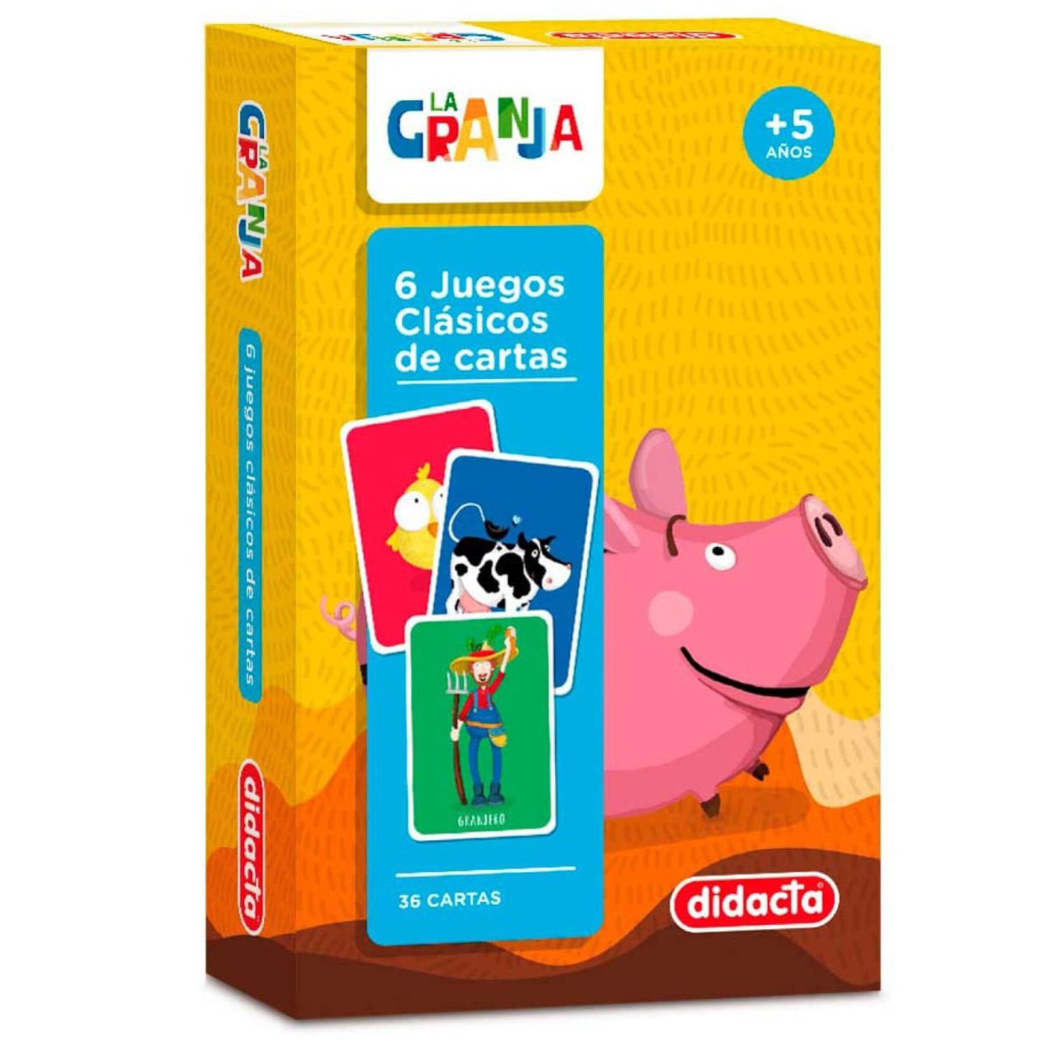 JUEGO DIDACTA DE CARTAS LA GRANJA - 6 JUEGOS CLÁSICOS