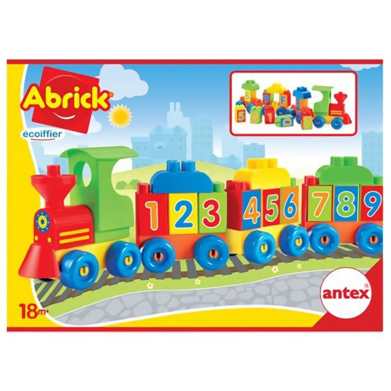 TREN DE BLOQUES ANTEX CON ABECEDARIO Y NÚMEROS ABRICK