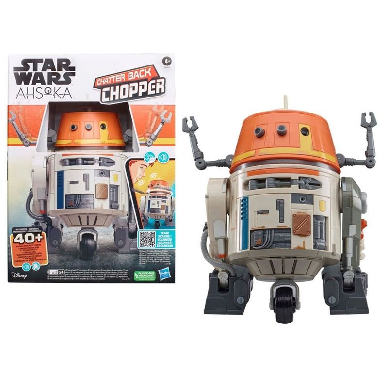 STAR WARS AHSOKA CHATTER BACK CHOPPER ROBOT INTERACTIVO