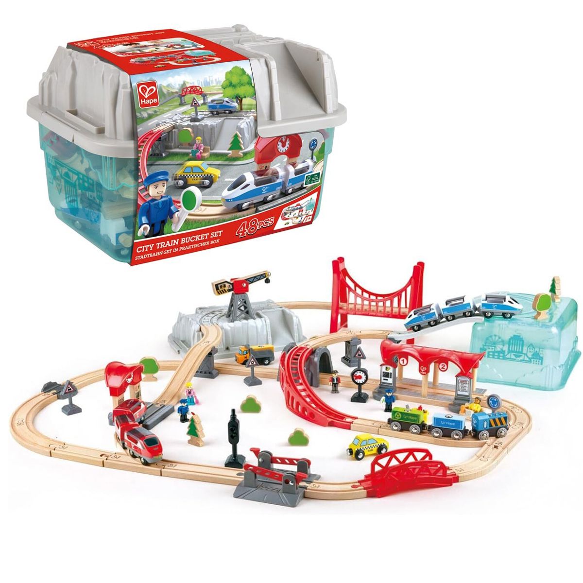 HAPE JUEGO DE BLOQUES TREN DE LA CIUDAD