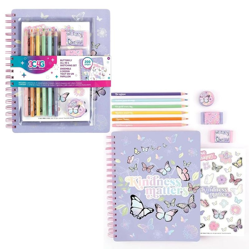 MAKE IT REAL MARIPOSAS TODO EN 1 SET DE DIBUJO