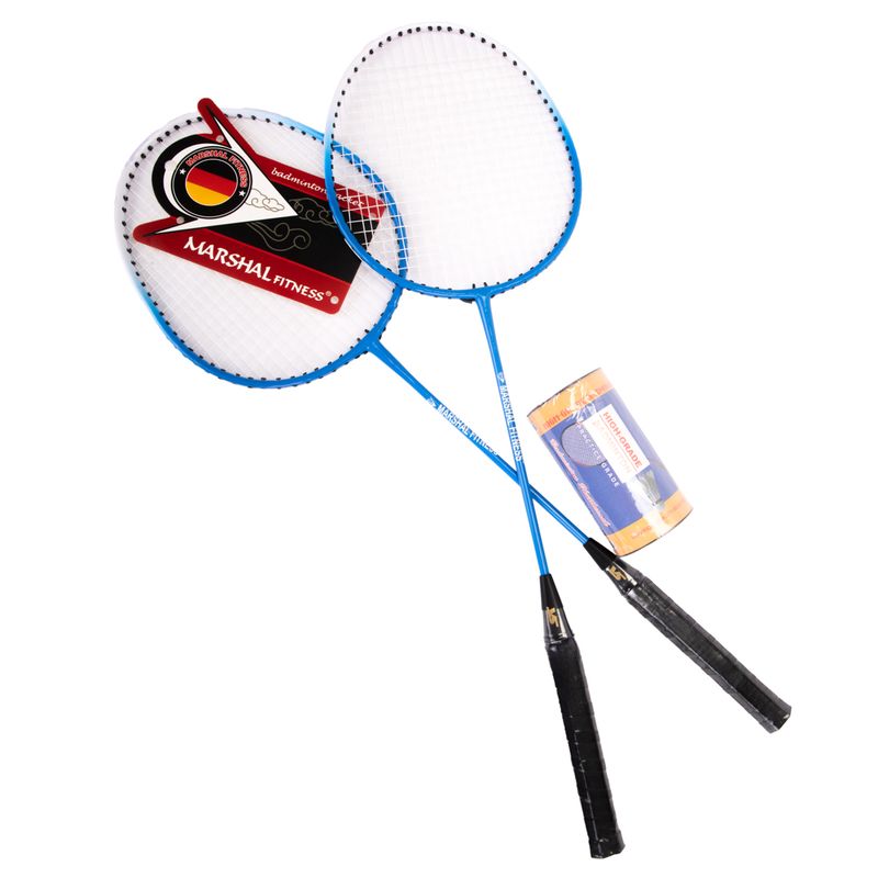 RAQUETAS CON 2 PIEZAS BÁDMINTON CON BOLSA Y PETECA