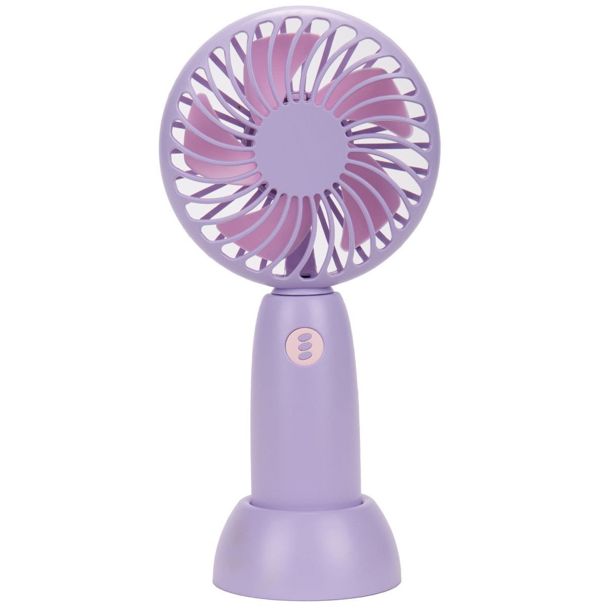 MINI VENTILADOR PORTATIL RECARGABLE USB LILA 19CM X 9CM