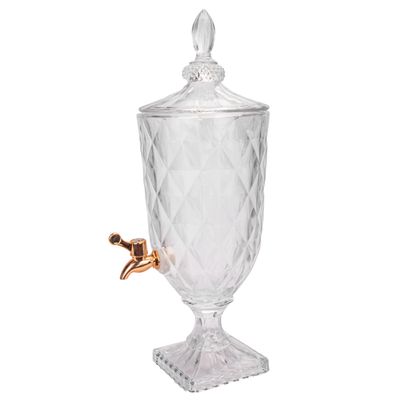DISPENSADOR DE JUGO JARRA DE VIDRIO DIAMOND 3 LITROS CON GRIFO