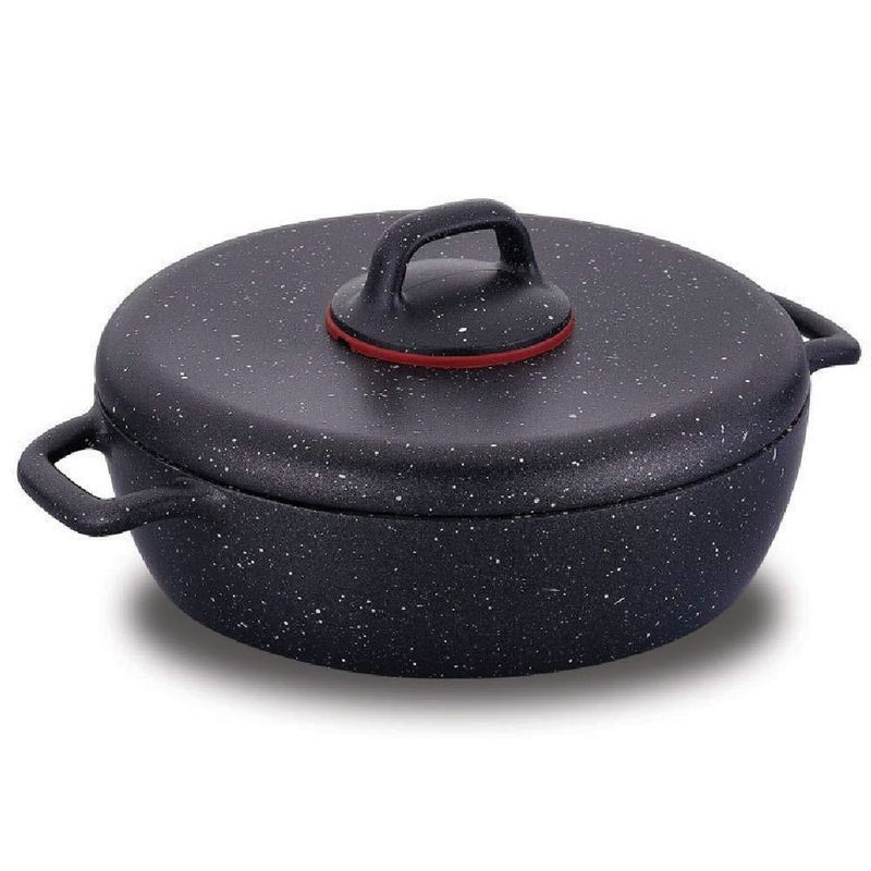 CACEROLA KORKMAZ A1354 CON TAPA NEGRO 2.5L 24CM