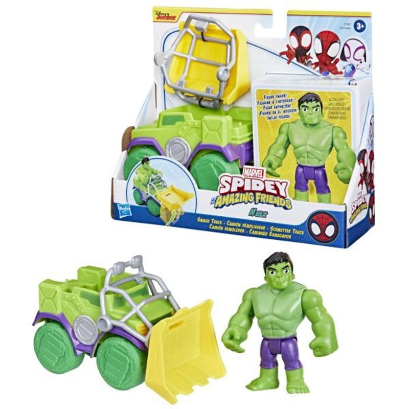 FIGURA DE ACCIÓN HASBRO SPIDEY AMAZING FRIENDS HULK CAMION