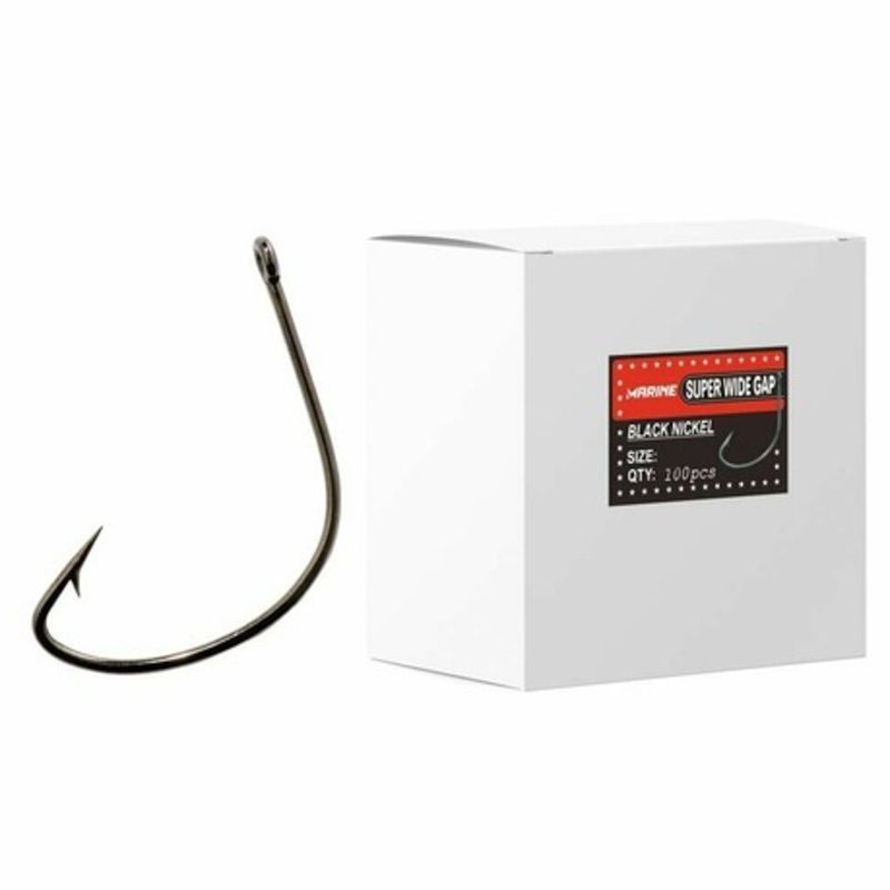 ANZUELO MARINE SUPER WIDE GAP BLACK NICKEL CX SIZE 2 100 PCS