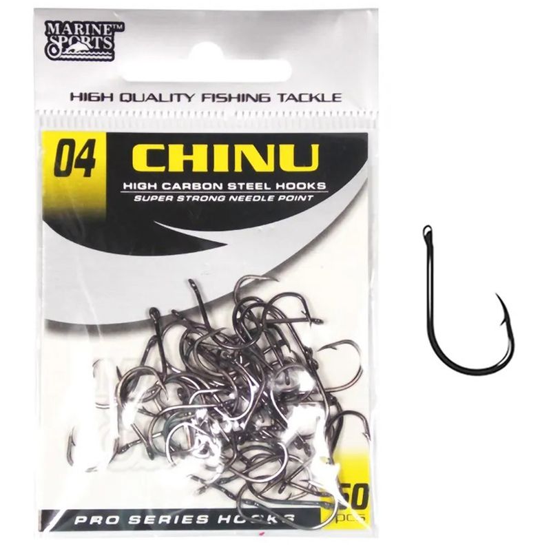 ANZUELO MARINE CHINU BLACK NICKEL CT 04 C/ 50