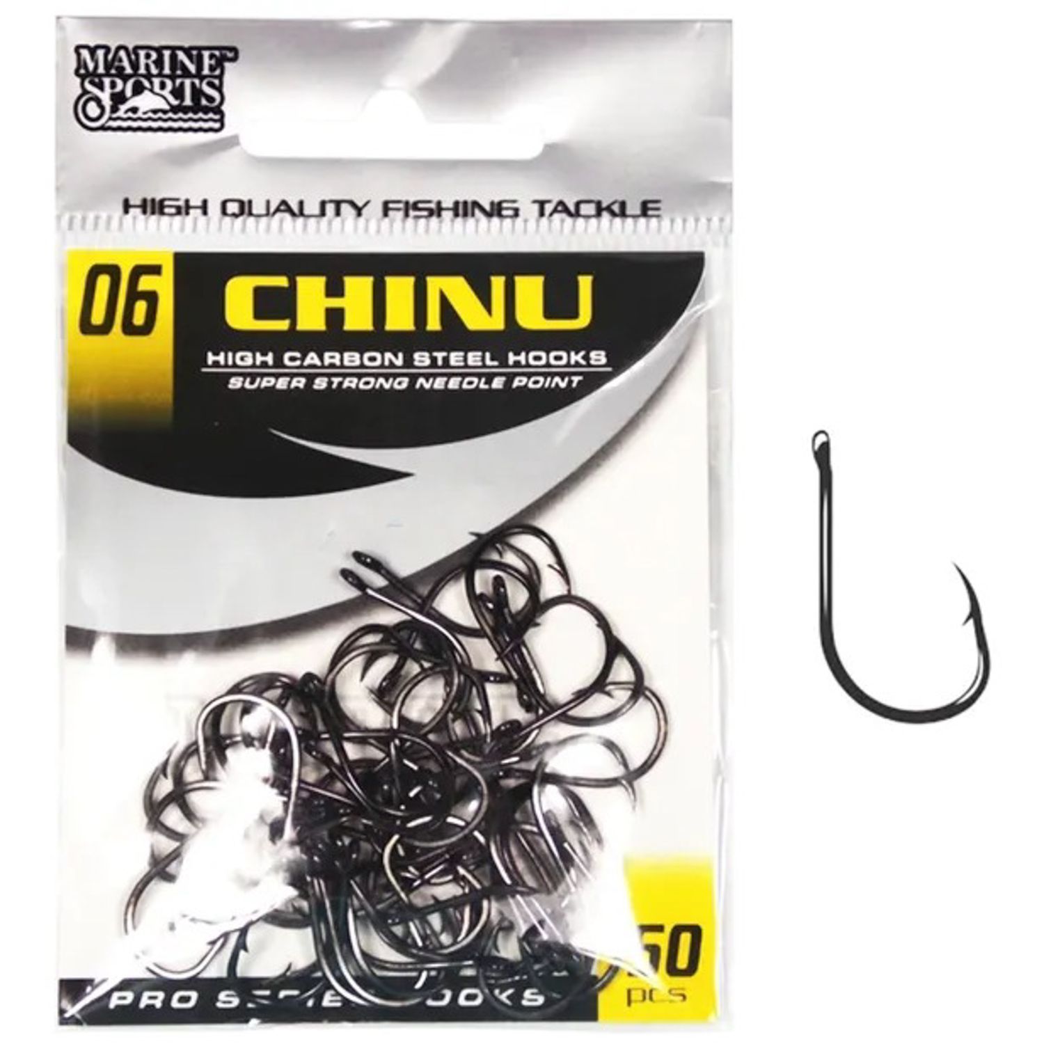 ANZUELO MARINE CHINU BLACK NICKEL CT 6 C/50