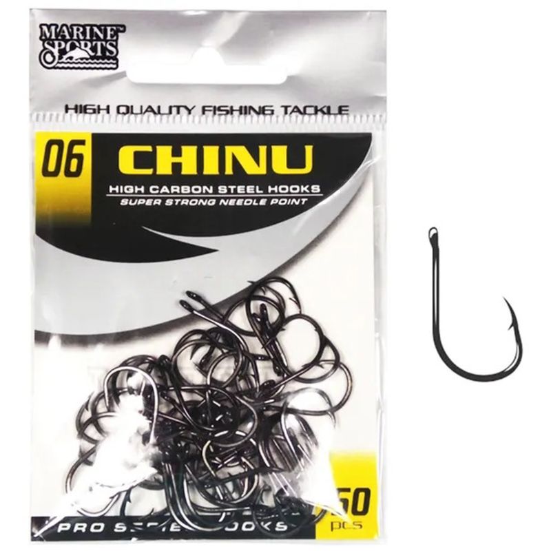 ANZUELO MARINE CHINU BLACK NICKEL CT 6 C/50