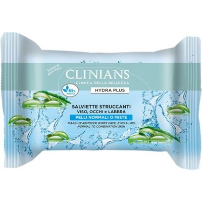 TOALLITAS DESMAQUILLANTES CLINIANS HYDRA PLUS 25 UNIDADES
